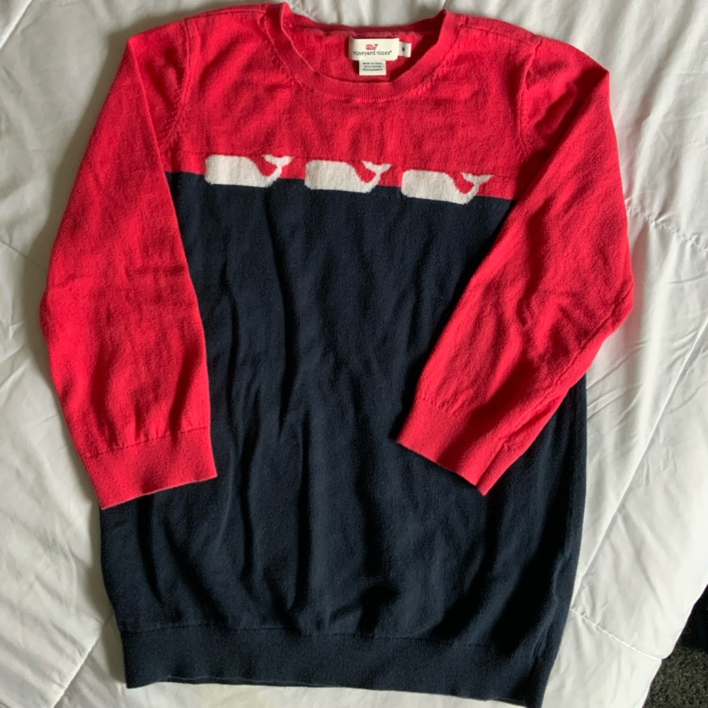 Vineyard Vines Whale Color Block Cashmere Sweater